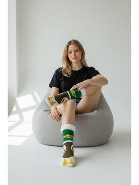 Sherpa-Lined Duck Design Cozy Socks Non-Slip One Size Fits Most Soft & Warm Wint
